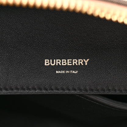 Burberry Smooth Calfskin House Check Medium Cube Bowling Bag Archive Beige 7 of 12