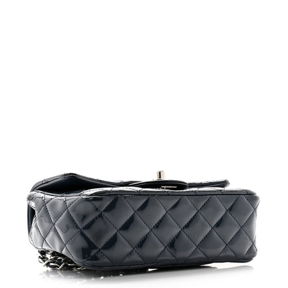 Chanel Patent Calfskin Quilted Mini Rectangular Flap Navy Blue 4 of 11