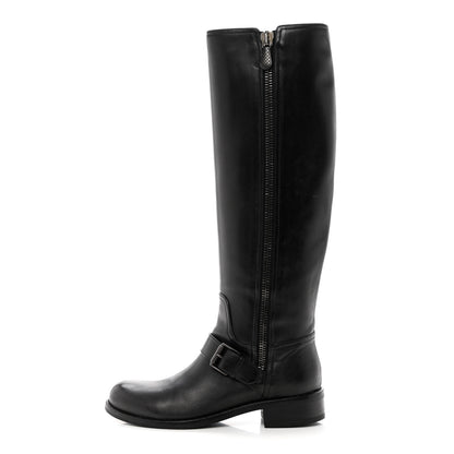 Bottega Veneta Calfskin High Zip Boots 38 Black 1 of 10