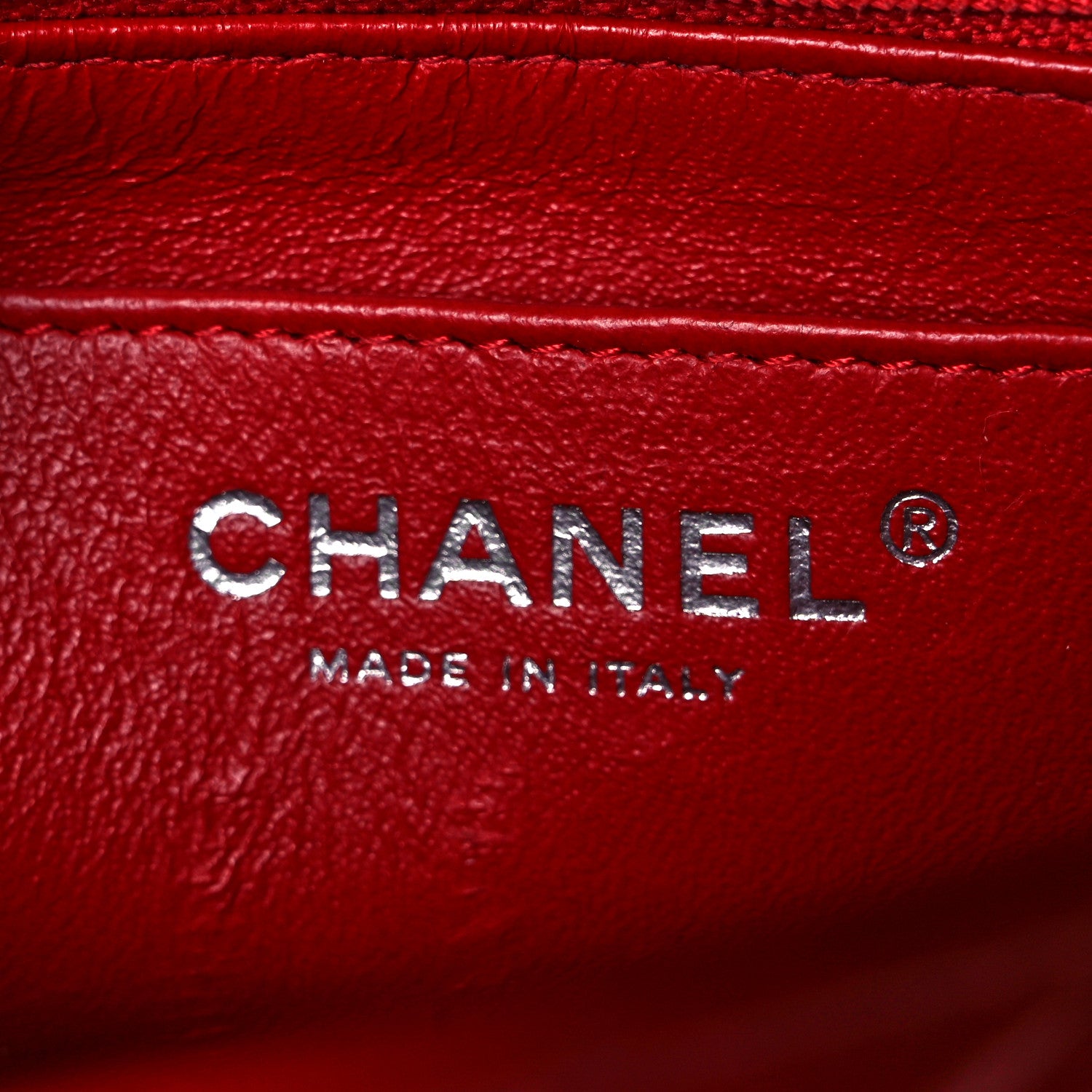 Chanel Patent Calfskin Chevron Quilted Mini Rectangular Flap Red 6 of 11