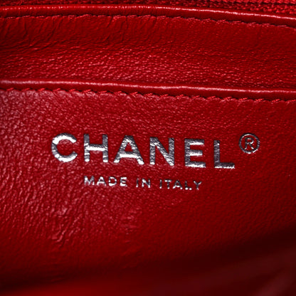 Chanel Patent Calfskin Chevron Quilted Mini Rectangular Flap Red 6 of 11