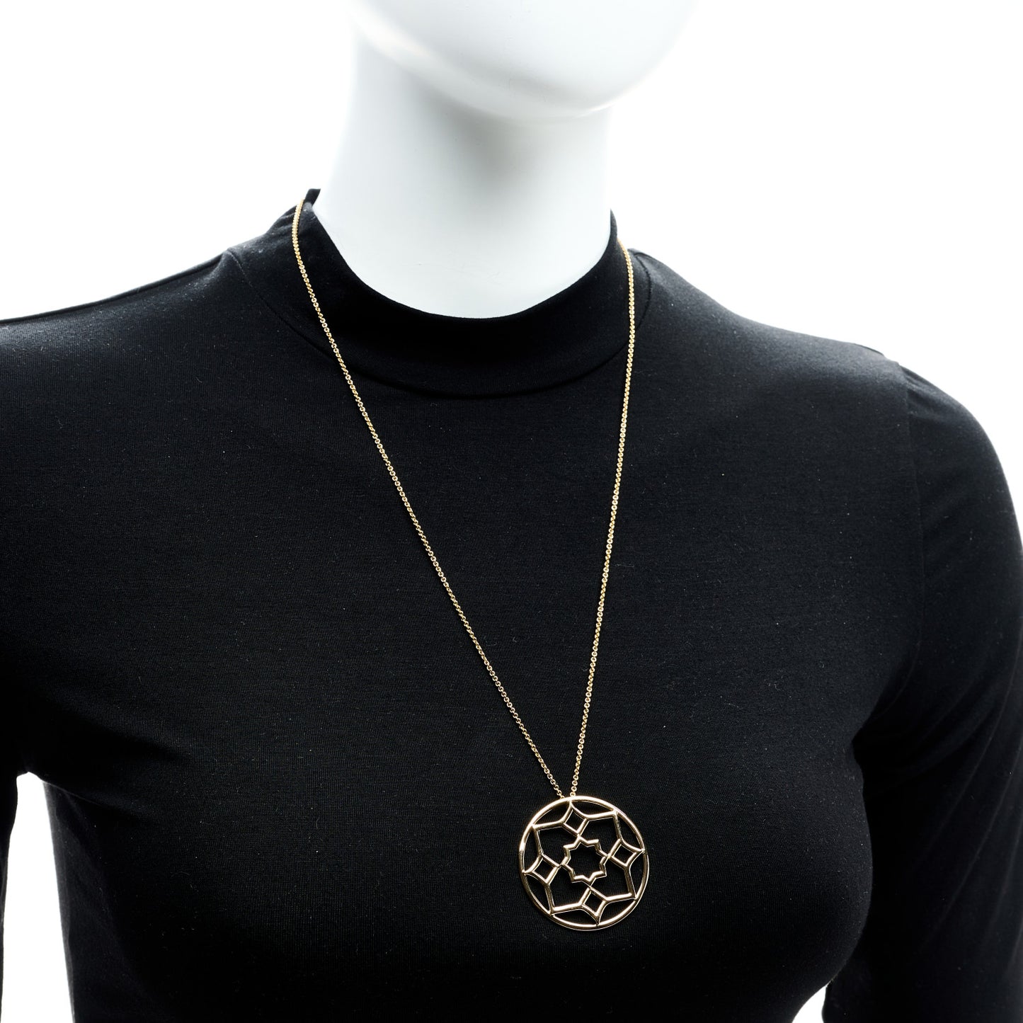 18K Yellow Gold Large Paloma Picasso Marrakesh Round Pendant Necklace