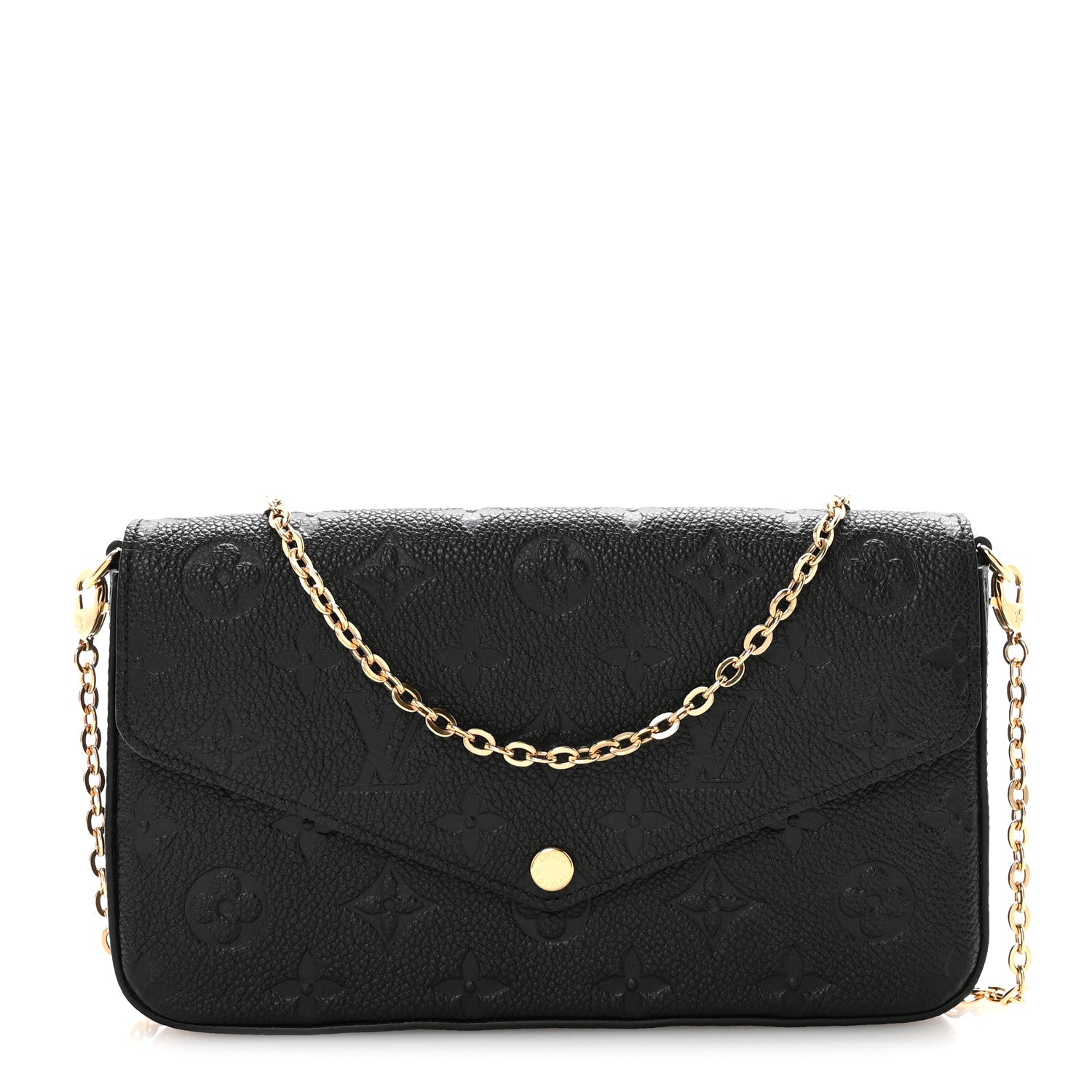 Louis Vuitton Empreinte Pochette Felicie Chain Wallet Black 1 of 11