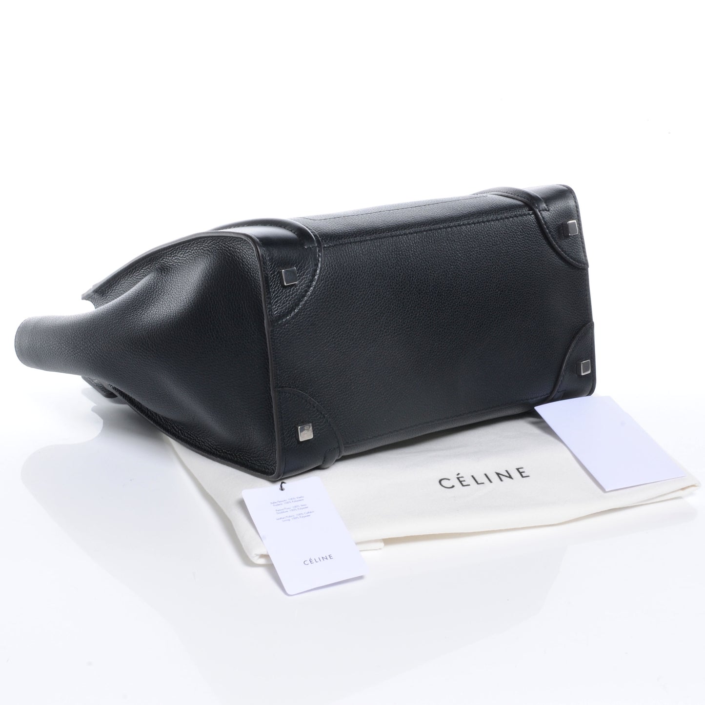 Drummed Calfskin Mini Luggage Black