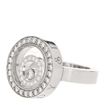 Chopard 18K White Gold Diamond Happy Spirit Ring 53 6.5 3 of 8