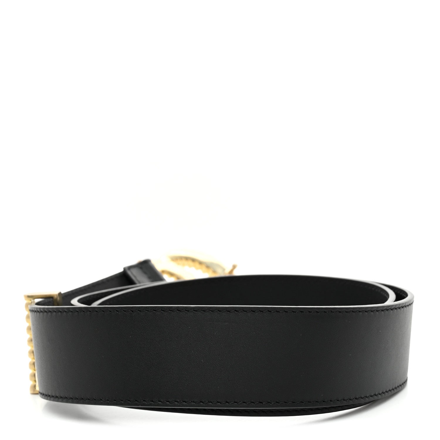 Gucci Moon Calfskin Torchon Double G Belt 85 34 Black 2 of 5