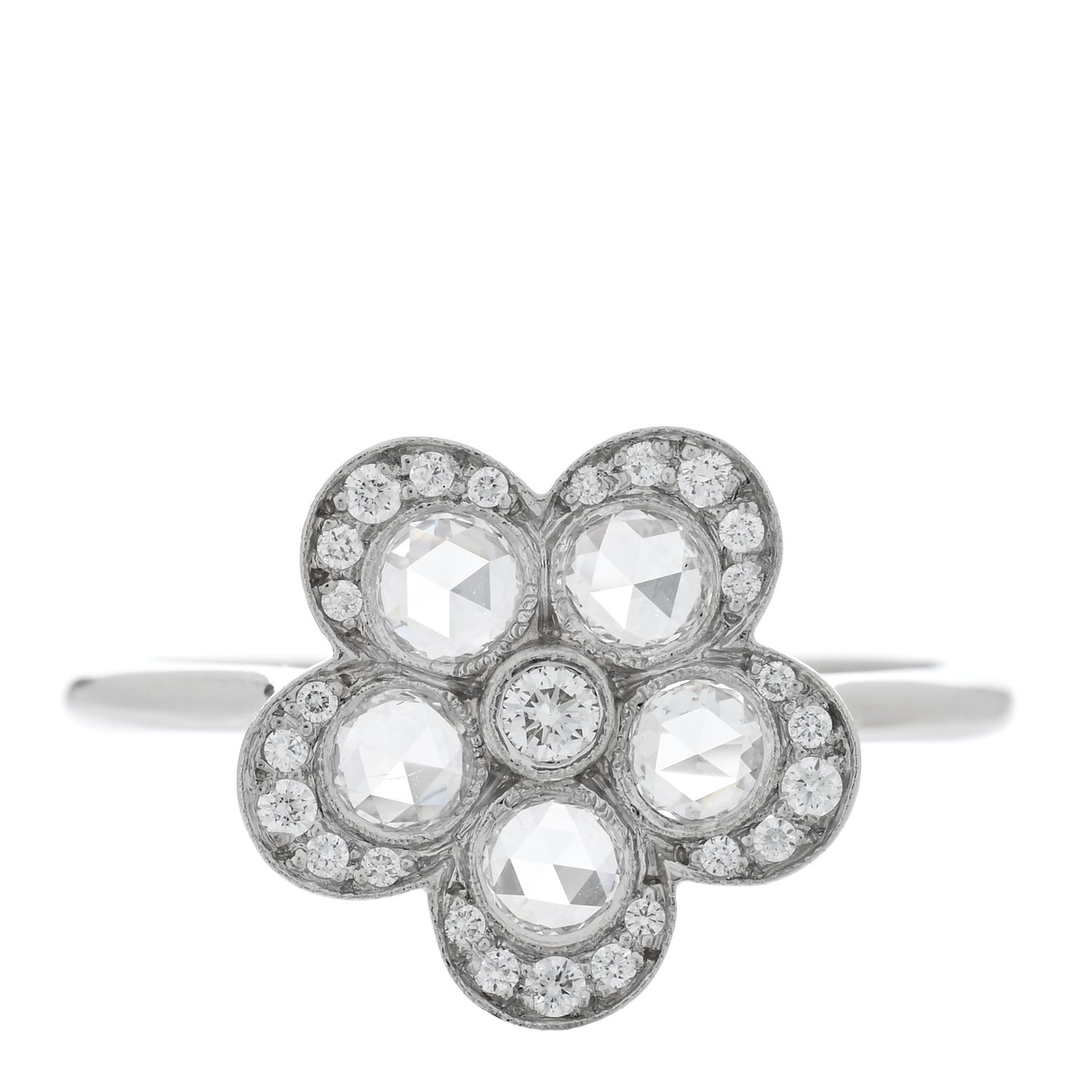 Platinum Diamond Enchant Flower Ring 54 7