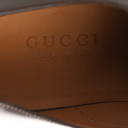 Gucci Calfskin Mens Captoe Oxford Loafers 9 Cocoa 7 of 8