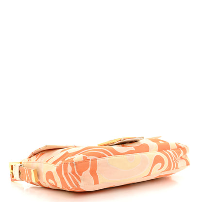 Fendi Satin Swirl Print Baguette Multicolor 4 of 11
