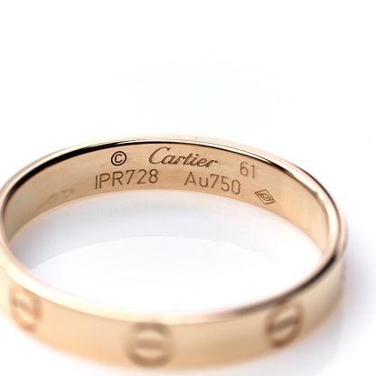Cartier 18K Yellow Gold 3.5mm LOVE Wedding Band Ring 61 9.5 4 of 6