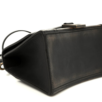 Balenciaga Used Calfskin Small Hourglass Top Handle Bag Brown 10 of 11