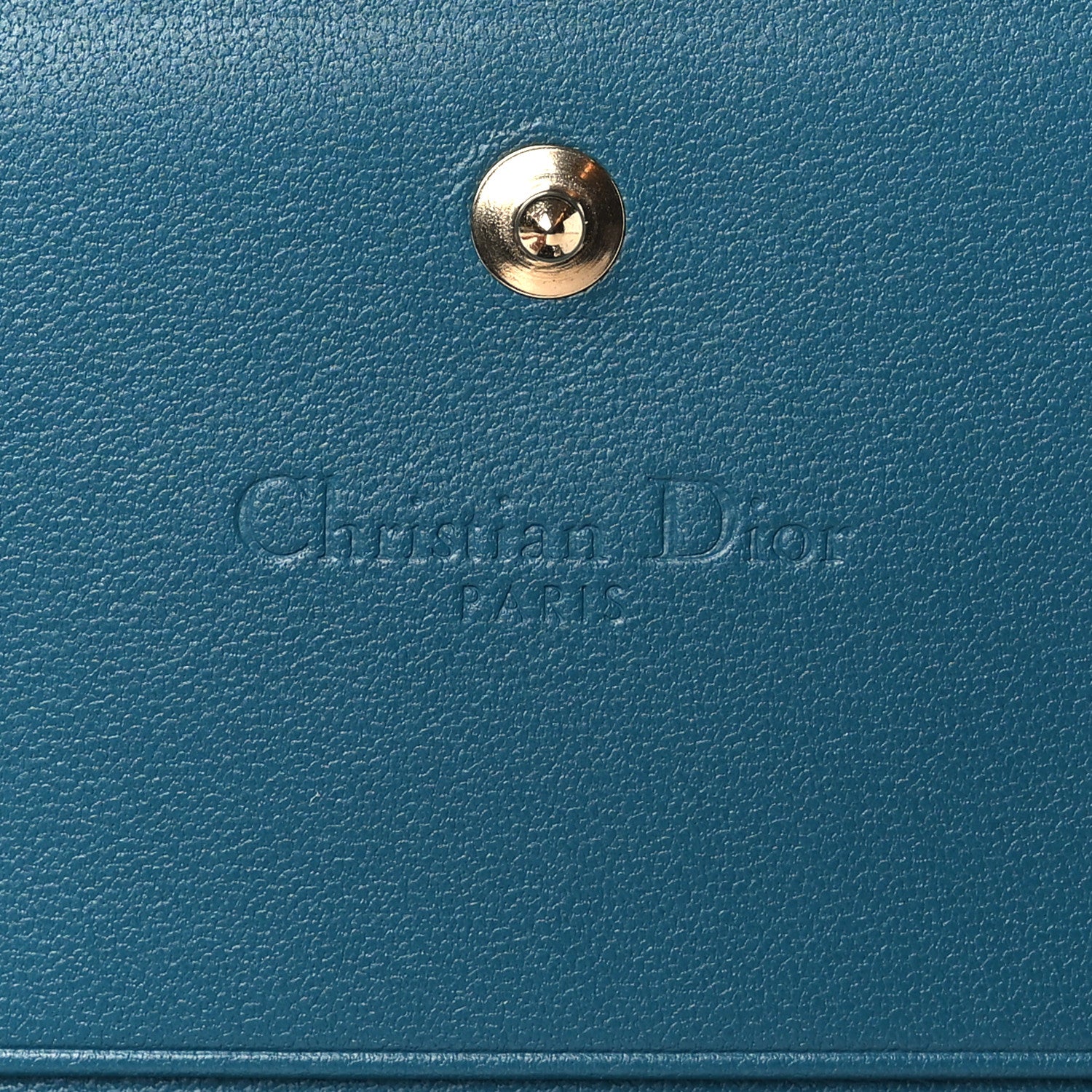 Christian Dior Lambskin Cannage Mini Lady Dior Wallet Deep Ocean 7 of 7