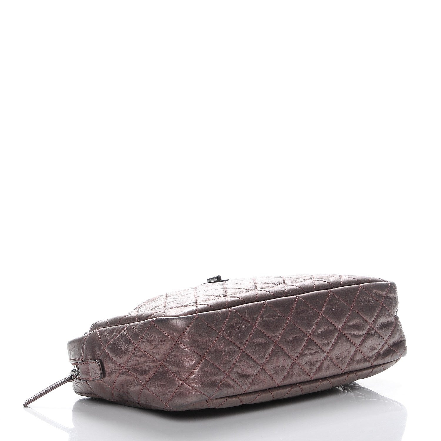 Chanel Metallic Aged Calfskin Quilted Large Reissue Camera Case Pink 4 of 7