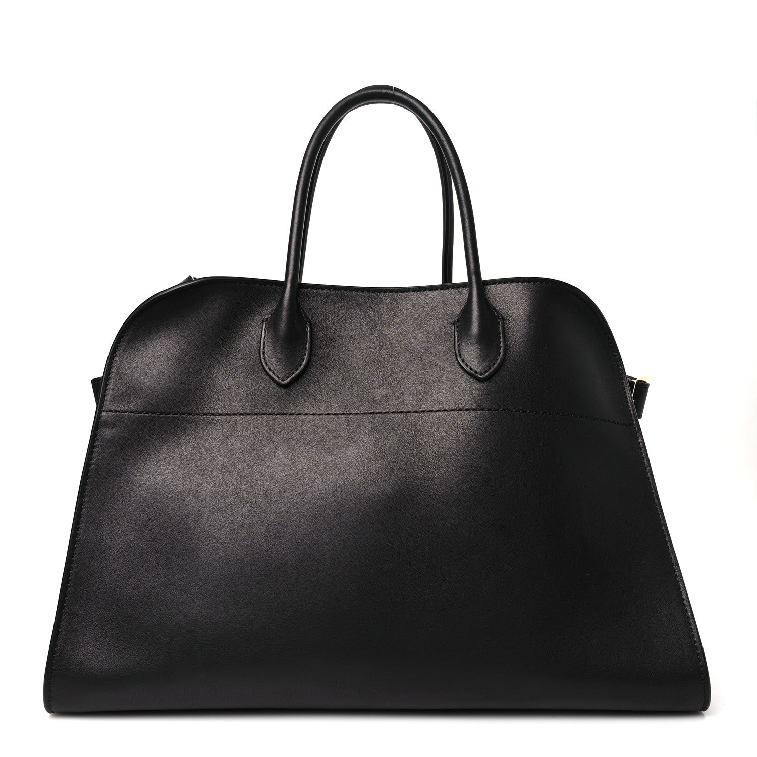 The Row Polished Saddle Calfskin Soft Margaux 15 Black 1 of 9