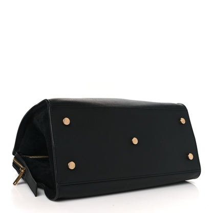 Saint Laurent Calfskin Suede Small Monogram Downtown Cabas Black 4 of 10