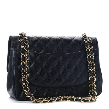 Chanel Caviar Quilted Jumbo Double Flap Black 2 of 14