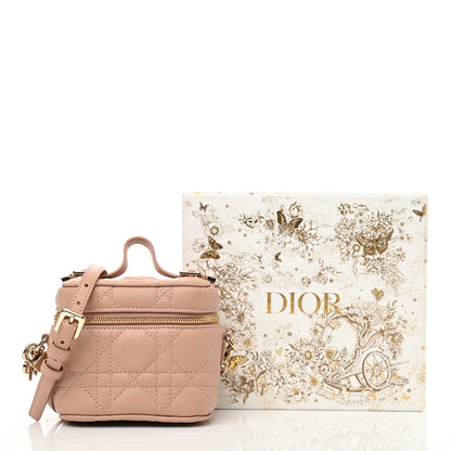 Christian Dior Lambskin Cannage Micro Vanity Case Rose Des Vents 13 of 13