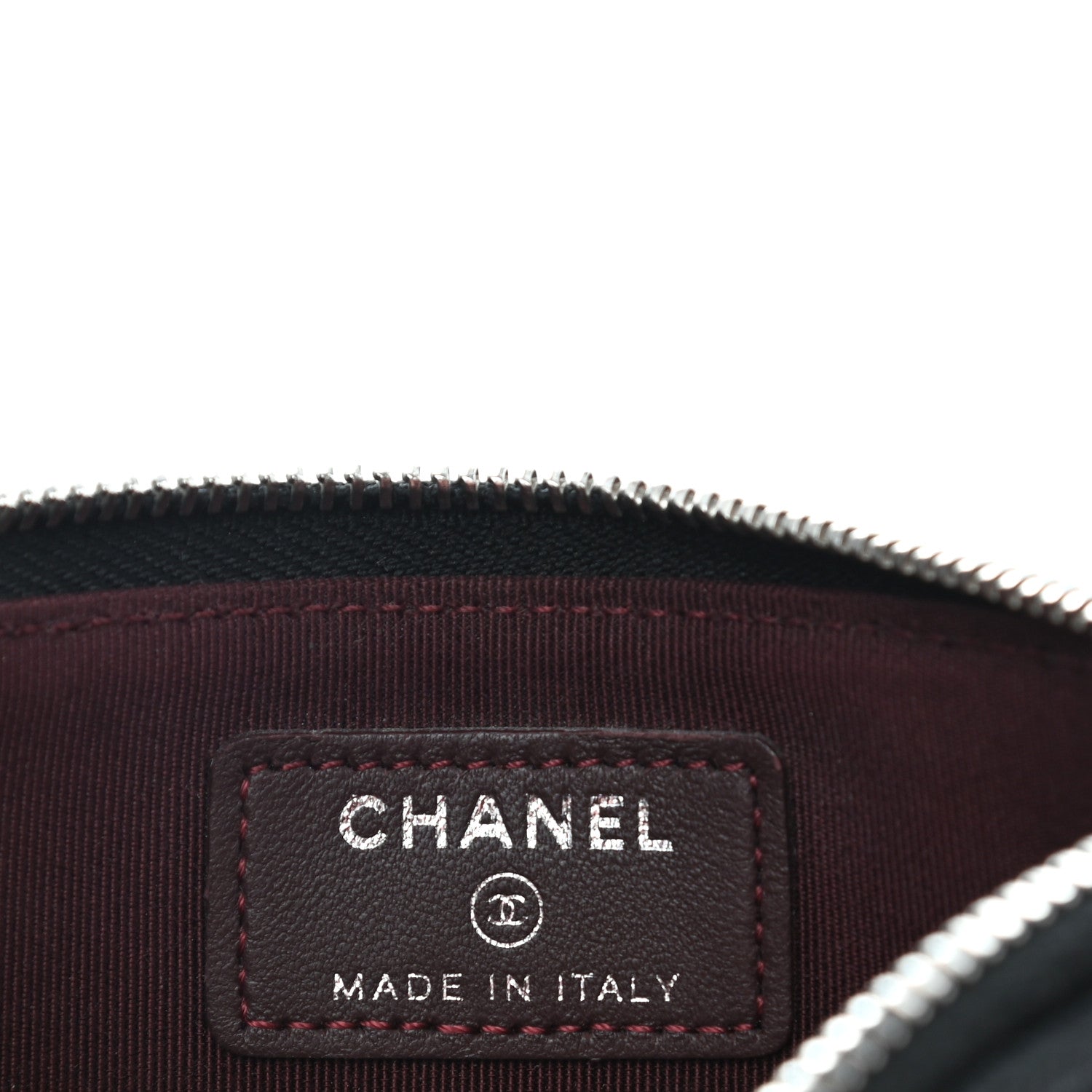 Chanel Lambskin Quilted Classic Zip Pouch Black 6 of 7