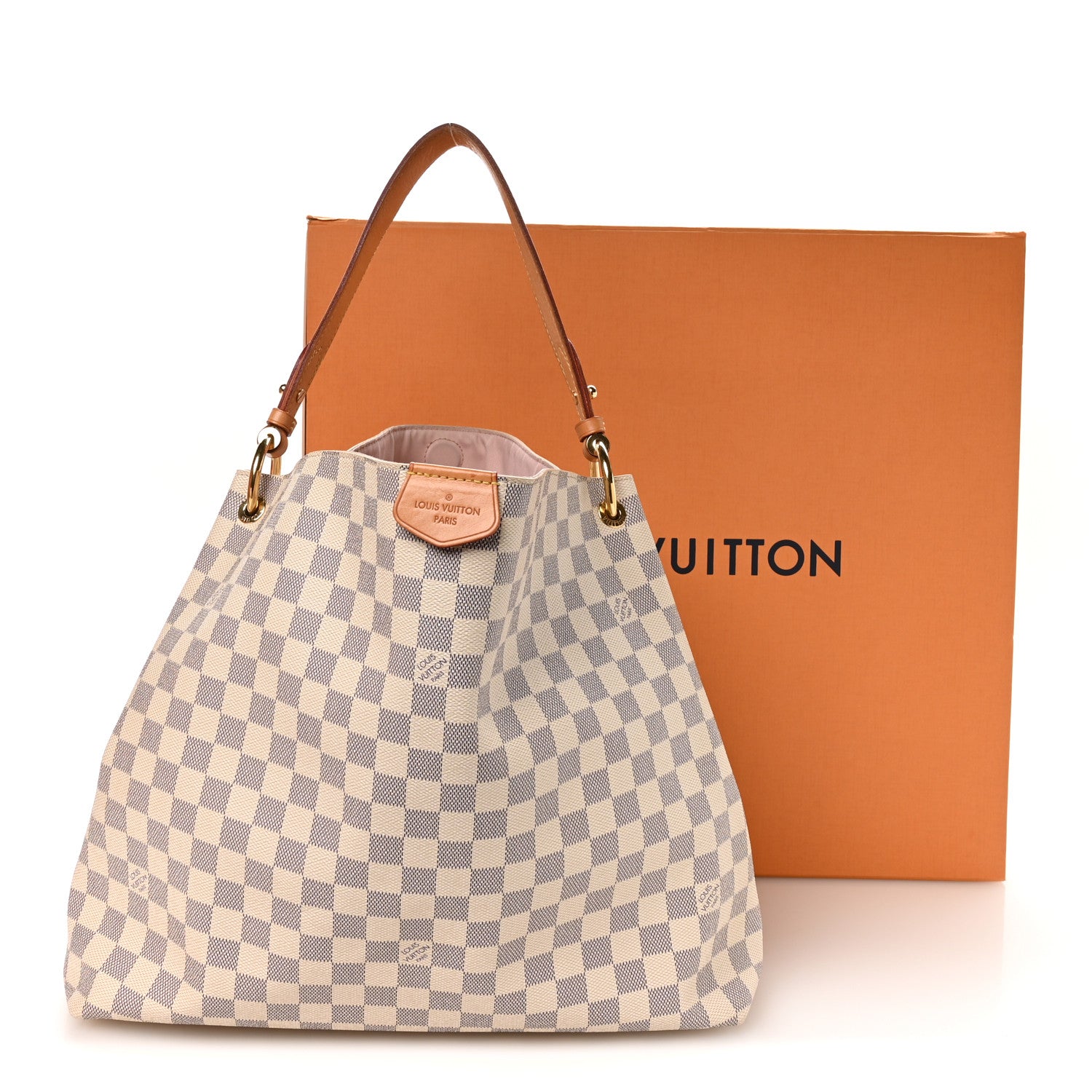 Louis Vuitton Damier Azur Graceful MM Rose Ballerine 12 of 12