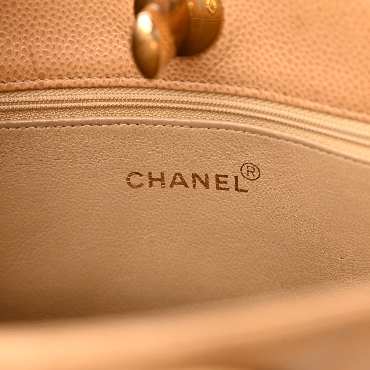 Chanel Caviar Quilted Shopper Tote Beige 7 of 13