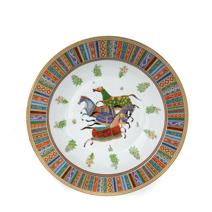 Hermes Porcelain Large Cheval D'Orient Deep Platter 1 of 10