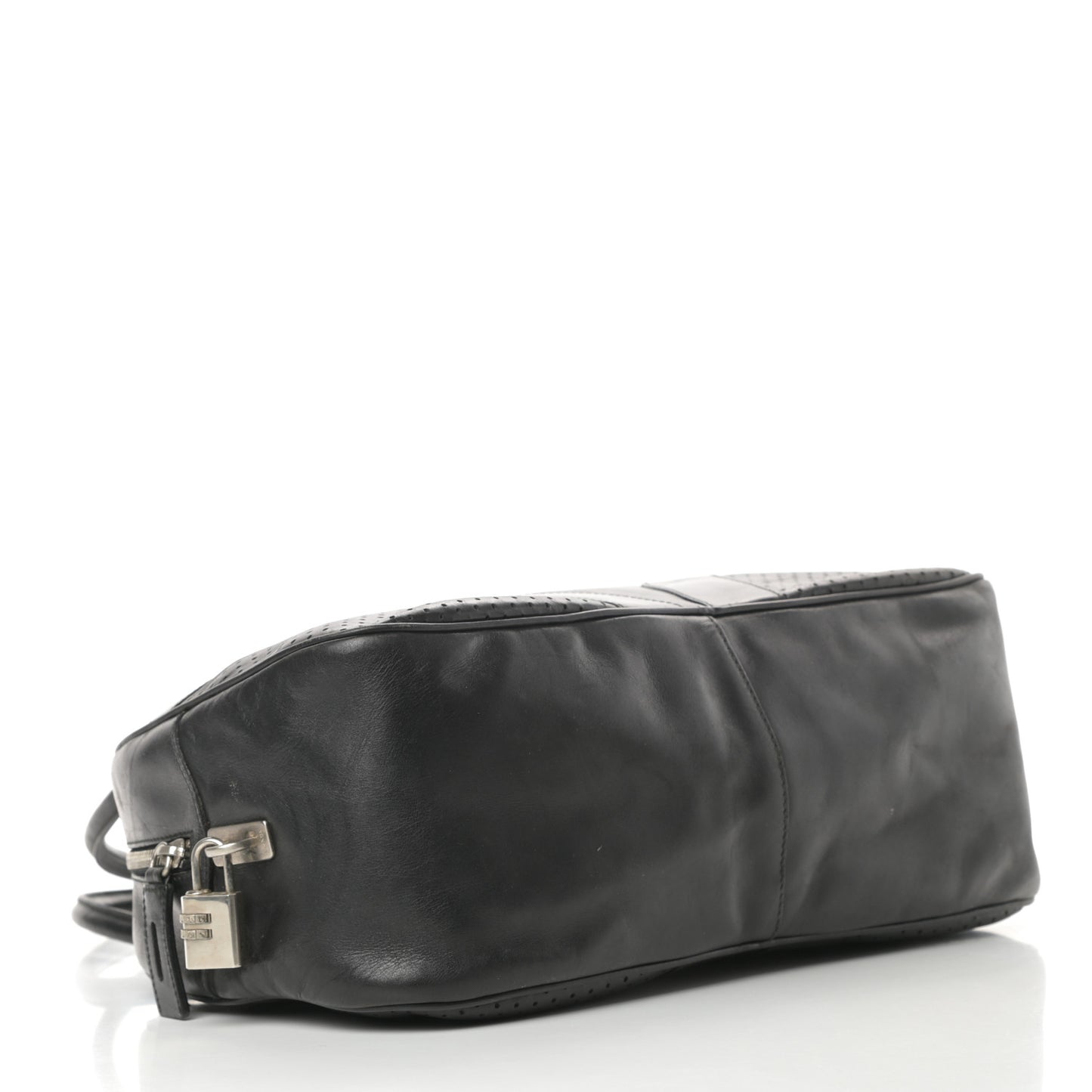 Vitello Drive Perforated Bowling Bag Black
