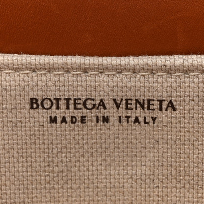 Bottega Veneta Washed Canvas Calfskin Small Andiamo Shoulder Bag Natural Light Wood 6 of 17