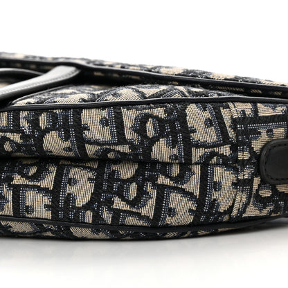 Christian Dior Oblique Saddle Bag Blue 10 of 11