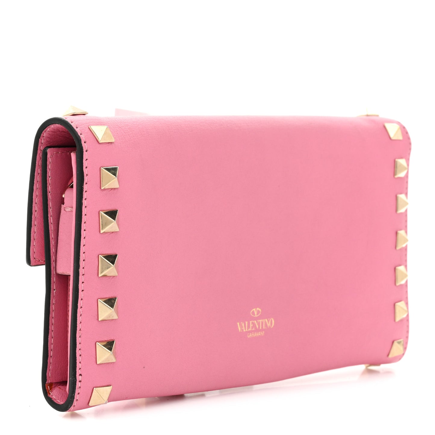Vitello Rockstud Wristlet Travel Wallet Ninphea