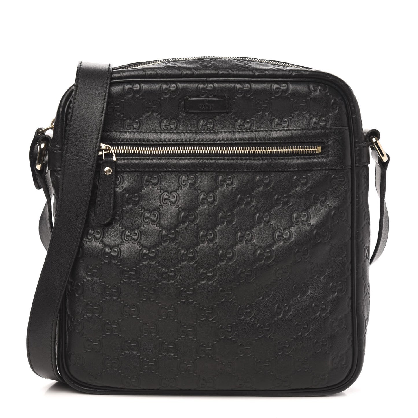 Guccissima Medium Messenger Black