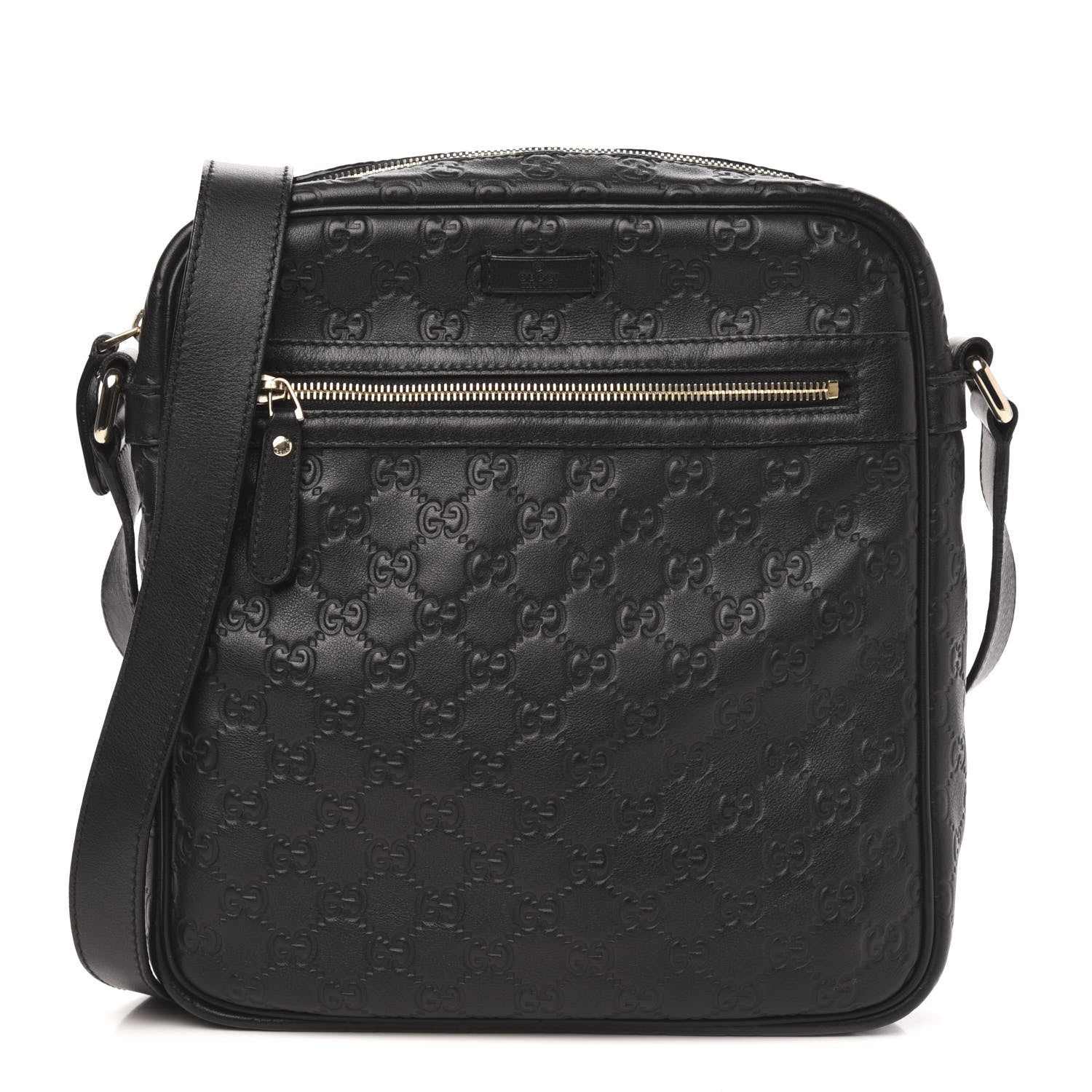 Gucci Guccissima Medium Messenger Black 1 of 11