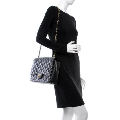 Chanel Caviar Quilted Maxi Double Flap Black 2 of 10