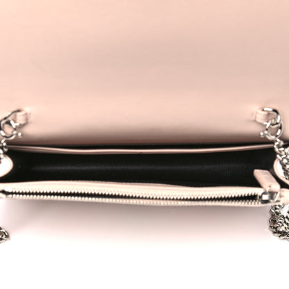Saint Laurent Calfskin Crocodile Embossed Kate Monogram Tassel Chain Wallet Powder Pink 5 of 15