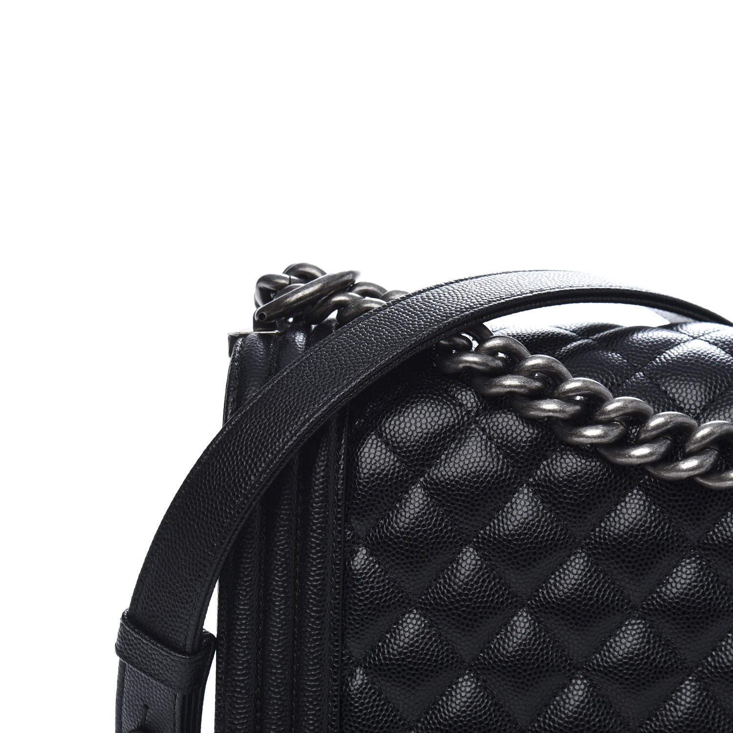 Chanel Caviar Quilted New Medium Boy Flap Black 10 of 12
