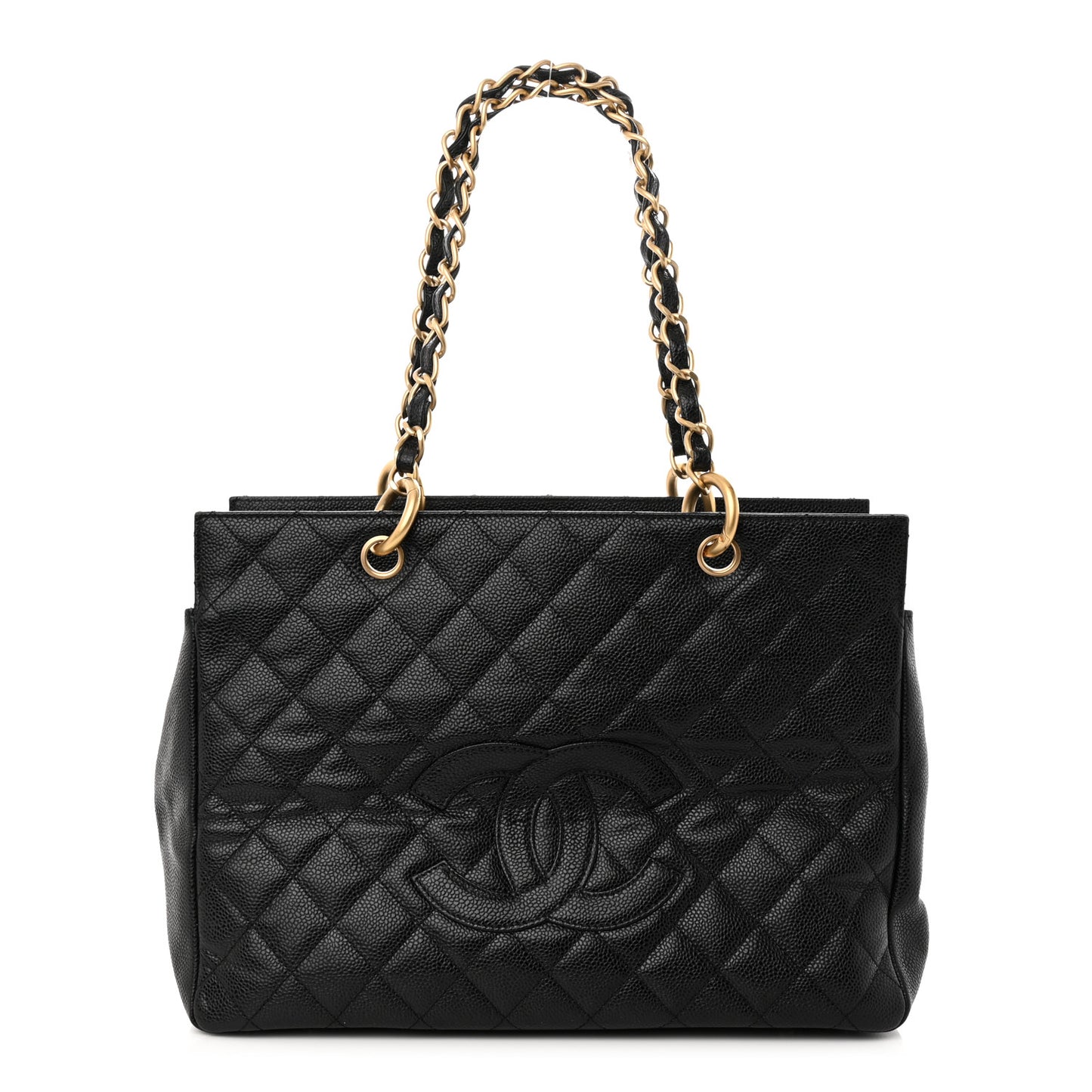 Caviar Quilted Grand Timeless Tote GTT Black