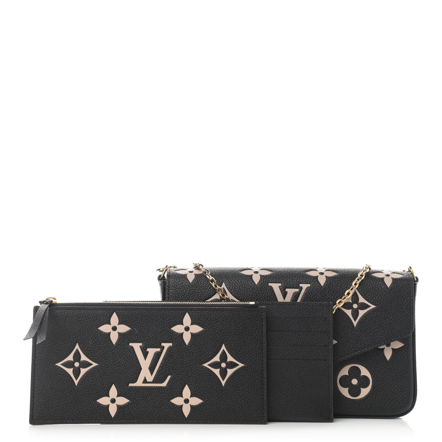 Empreinte Monogram Giant Felicie Pochette Black Beige
