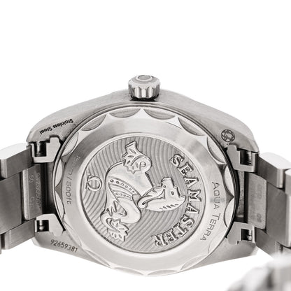 Omega Stainless Steel Diamond 28mm Seamaster Aqua Terra 150M Quartz Watch Black 220.10.28.60.51.001 4 of 4