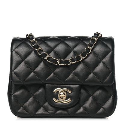 Chanel Lambskin Quilted Mini Square Flap Black 1 of 10