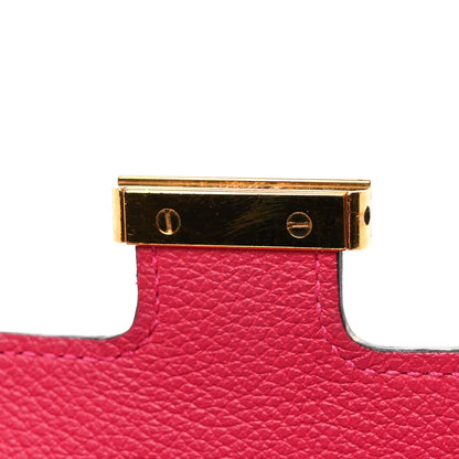 Hermes Evercolor Verso Constance Slim Wallet Rose Mexico Chocolate 11 of 16