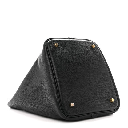 Hermes Taurillon Clemence Picotin Lock 22 MM  Black 4 of 15