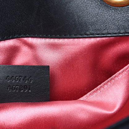Gucci Velvet Matelasse Mini GG Marmont Shoulder Bag Black 7 of 12