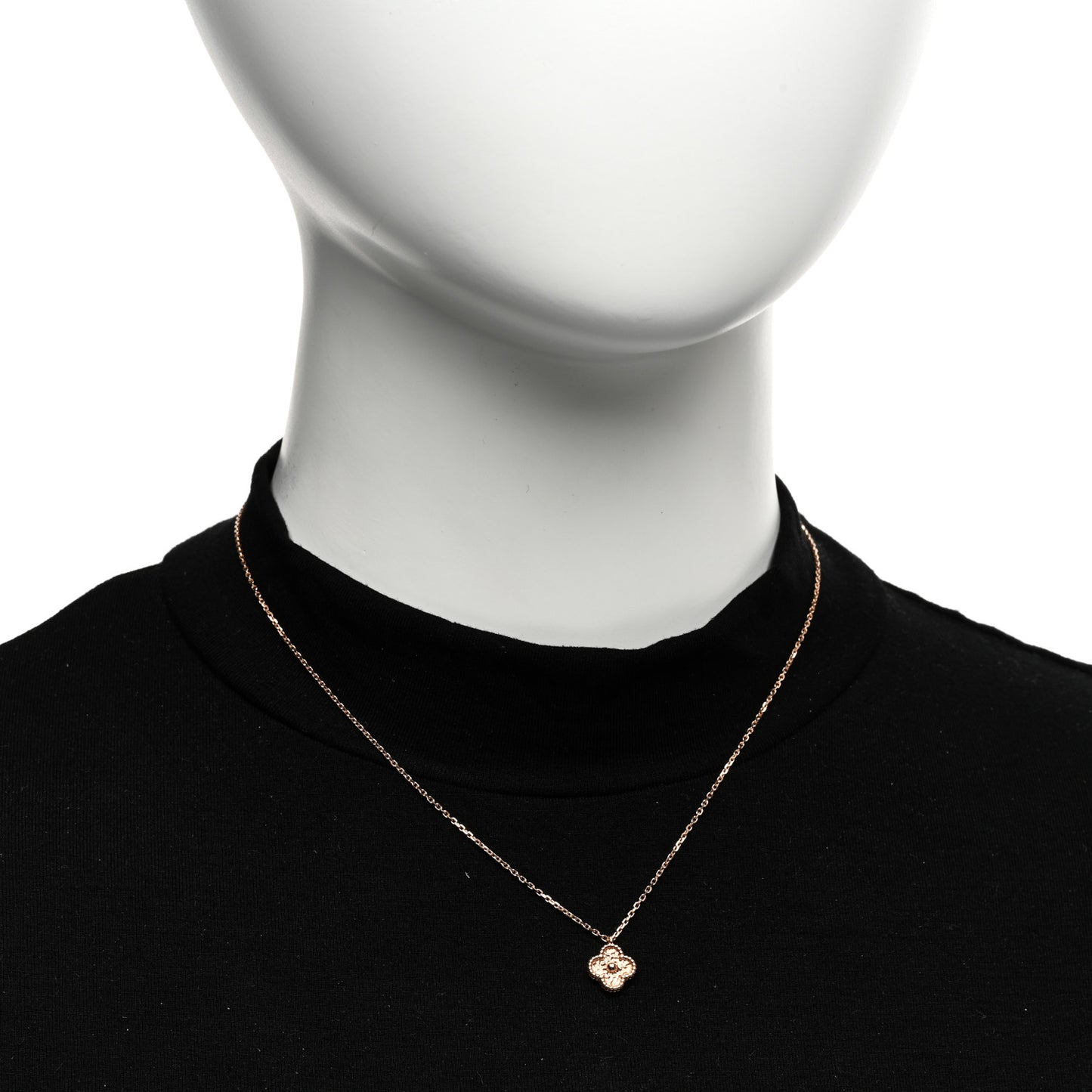 VAN CLEEF & ARPELS 18K Rose Gold Sweet Alhambra Pendant Necklace