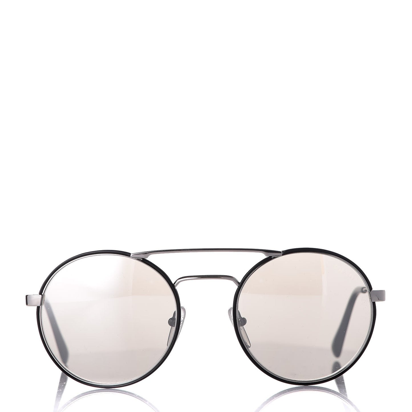 Round Sunglasses SPR 51S Black Silver