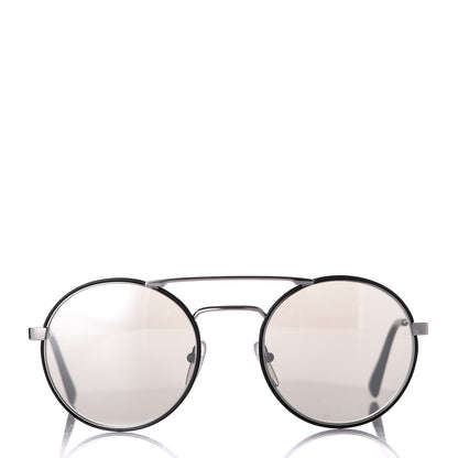 Prada Round Sunglasses SPR 51S Black Silver 2 of 7