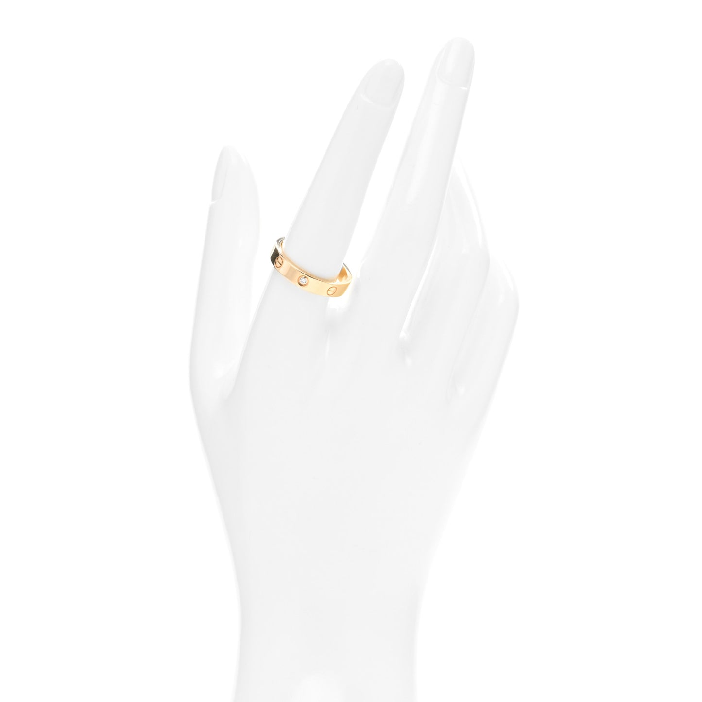 18K Yellow Gold Diamond 4mm LOVE Wedding Band Ring 59 8.75