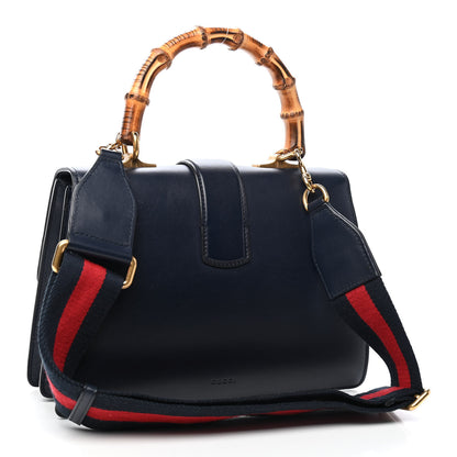 Gucci Moon Calfskin Bamboo Web Medium Dionysus Top Handle Bag Blue Emerald Hibiscus Red 2 of 9
