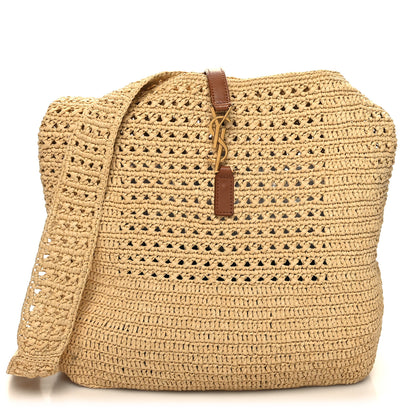 Saint Laurent Raffia Monogram Hobo Naturale 1 of 11