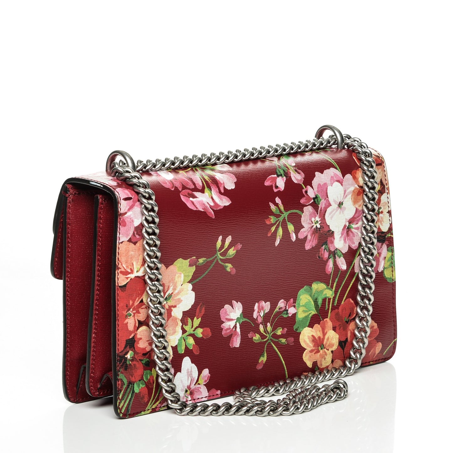 Calfskin Blooms Print Small Dionysus Shoulder Bag Romantic Cherry Multicolor