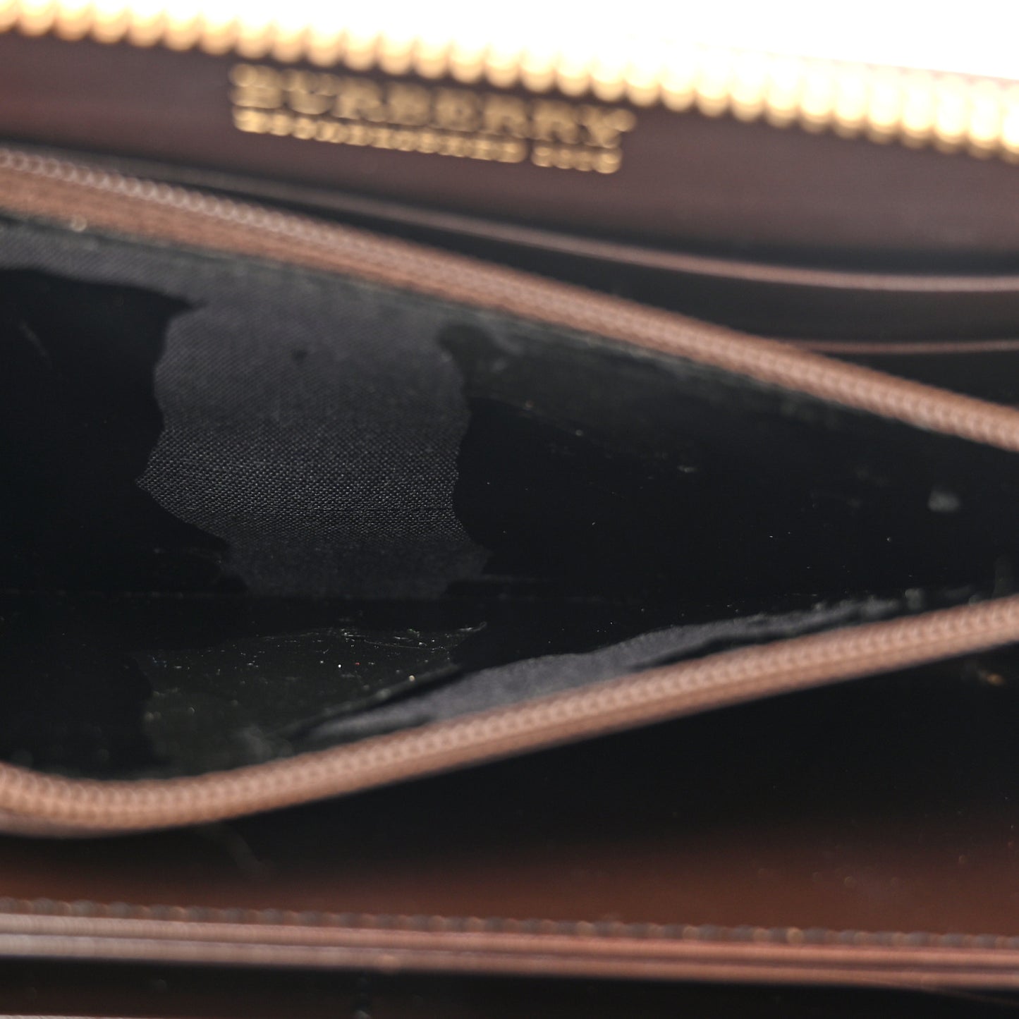Haymarket Check Large Zip Around Wallet Brown