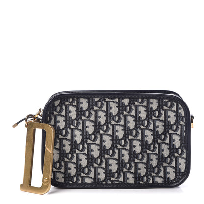 Christian Dior Oblique Diorquake Clutch Blue 1 of 8